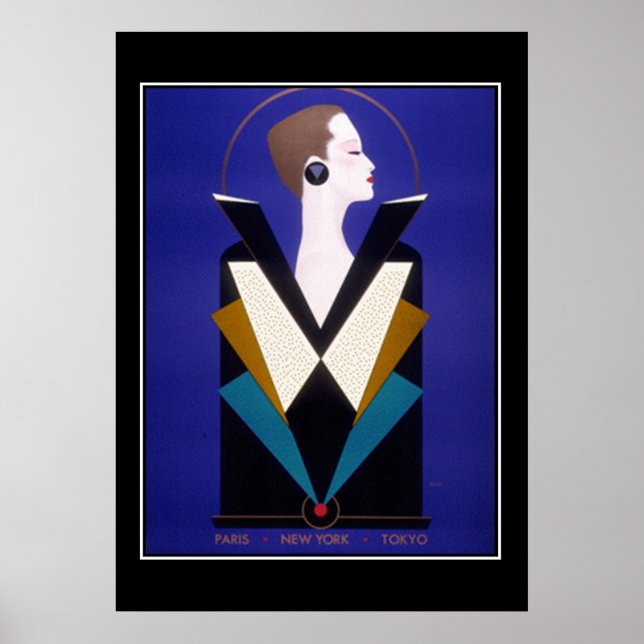Vintage Fashion Ad  Poster Print (Front)