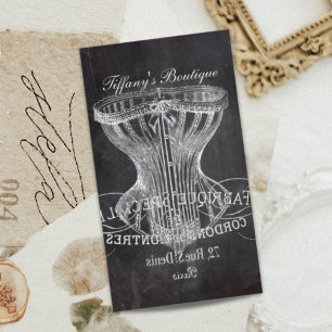Vintage  fashion beauty designer lingerie corset business card