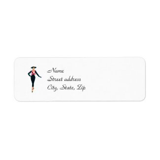 Vintage Fashion Diva Return Address Labels