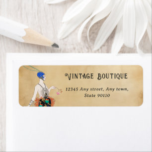 Vintage Fashion Elegant Retro Return Address Label