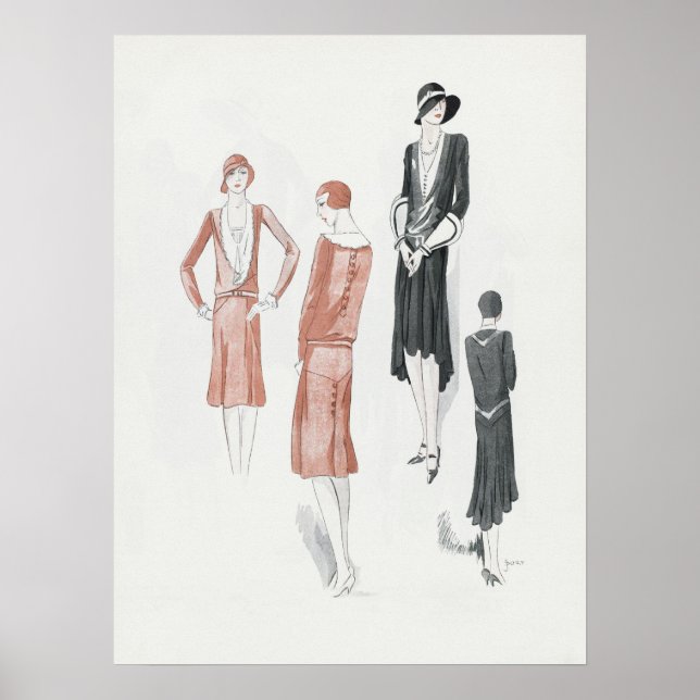 Vintage Fashion Illustration Poster (Front)