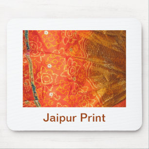 Vintage Fashion : Jaipur Print Gold with Zari Work Mouse Pad