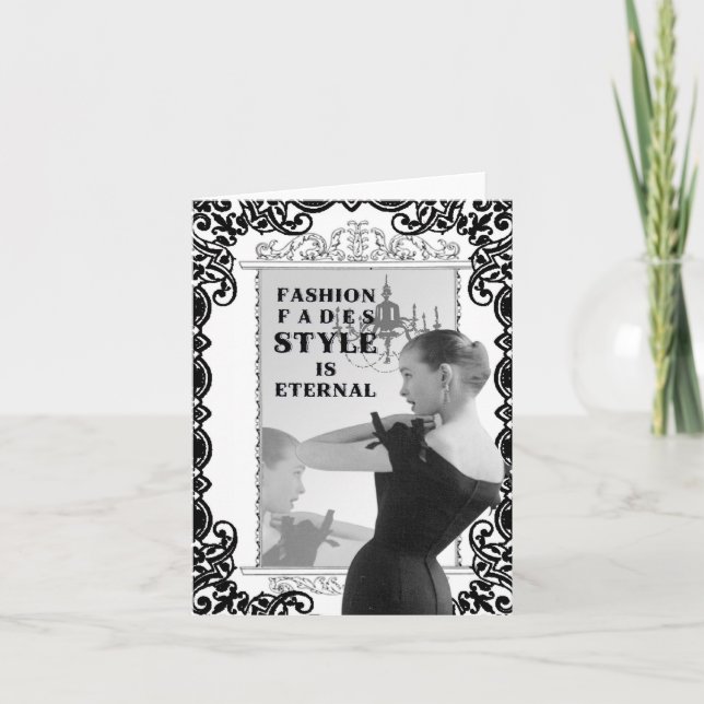 Vintage Fashion-notecard Card (Front)