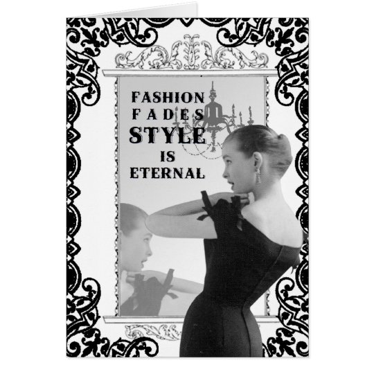 Vintage Fashion-notecard Card