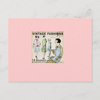 vintage fashion postcard
