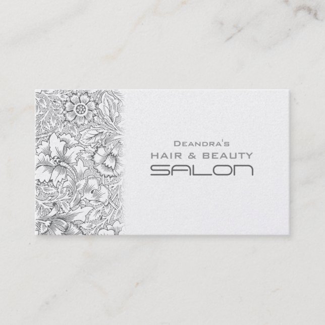 Vintage Fashion Salon Appointment Business Card (Front)