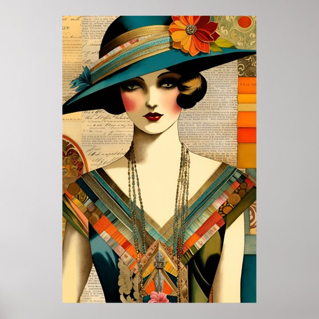 Vintage Fashion Woman Poster (Front)