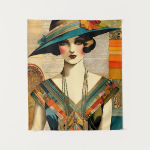 Vintage Fashion Woman Tapestry
