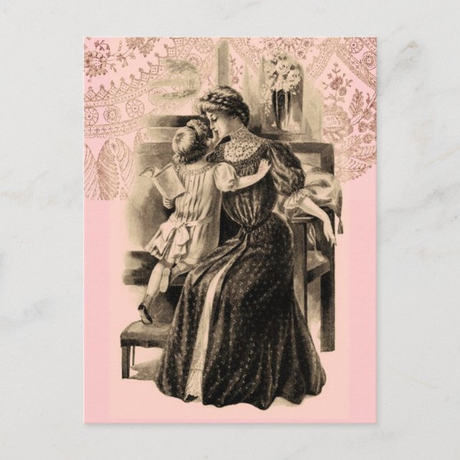 Vintage Fashions 1900 Postcard (Front)