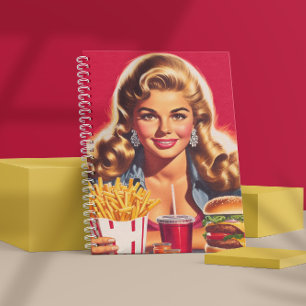 Vintage Fast Food Pin-up Notebook