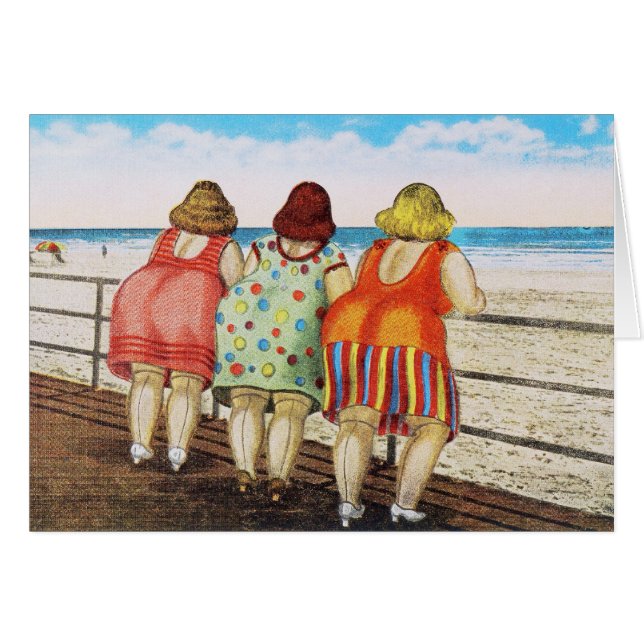 Vintage Fat Bottomed Girls at Beach (Front Horizontal)