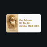 Vintage Father Christmas Address Labels<br><div class="desc">Beautifully restored Victorian image of Santa in sepia tones.</div>