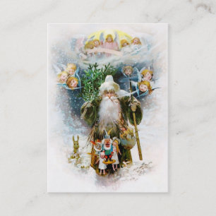 Vintage Father Christmas Business Card