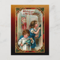 Vintage Father Christmas | Children | Ornate Frame