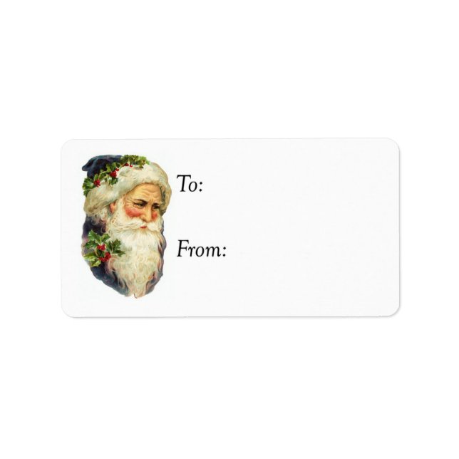Vintage Father Christmas Gift Tag (Front)