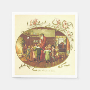 Vintage Father Christmas Napkin