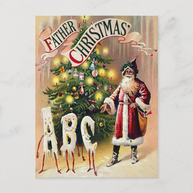 Vintage Father Christmas Postcard (Front)