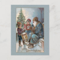 Vintage Father Christmas with Children