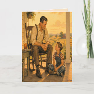 Vintage Father Son Father's Day Card