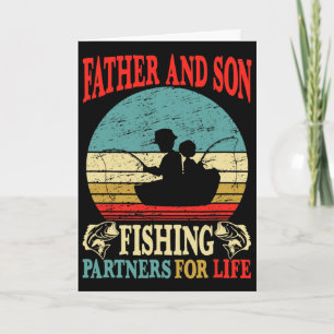 Vintage Father Son Fishing Partners For Life Dad M Card