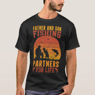Vintage Father Son Fishing Partners For Life Dad M T-Shirt