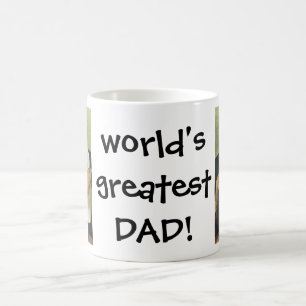 Vintage Father's Day, Dad Giving Baby a Bottle Coffee Mug