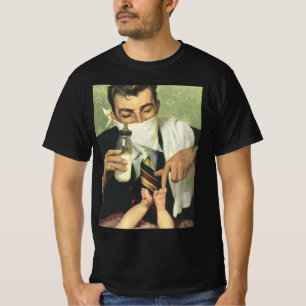 Vintage Father's Day, Dad Giving Baby a Bottle T-Shirt