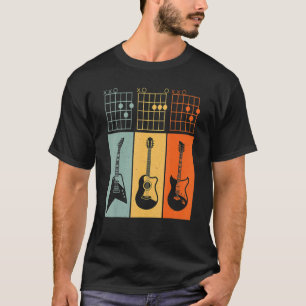 Vintage Fathers Day Dad Guitarist Dad Guitar Chord T-Shirt