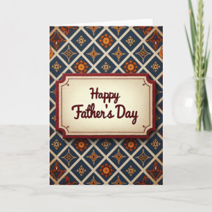 Vintage Fathers Day Motif Card