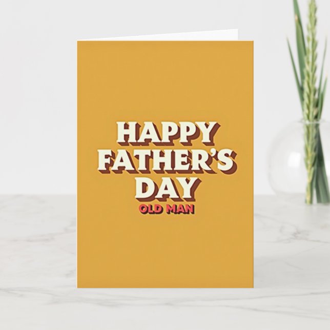 Vintage Fathers Day Text Card (Front)
