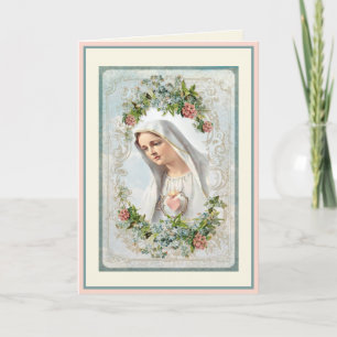 Vintage Fatima Virgin Mary Catholic Mother's Day Card