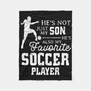 Vintage Favorite Soccer Player Son Family Matching Fleece Blanket