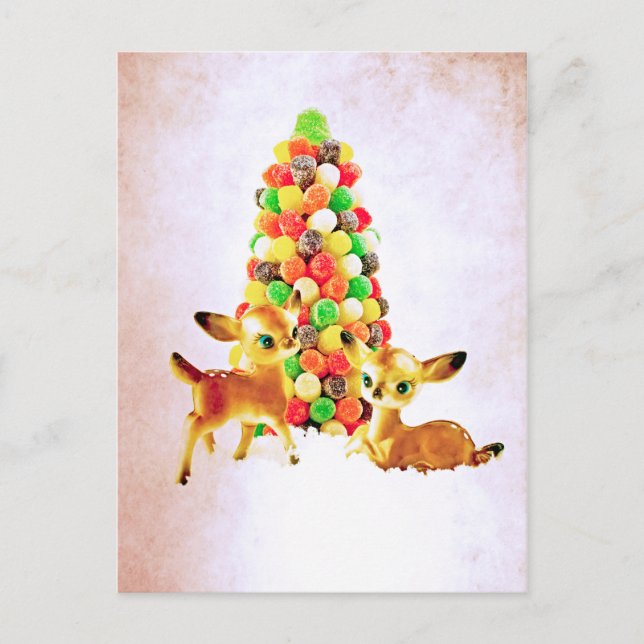 Vintage Fawns by Gumdrop Tree Postcard (Front)