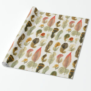 Vintage Feathers Wrapping Paper