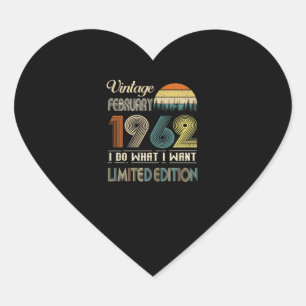 Vintage February 1962 I Do What I Want Limited Heart Sticker