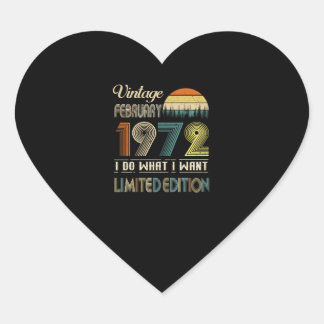 Vintage February 1972 I Do What I Want Limited Heart Sticker