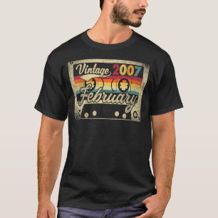 Vintage February 2007 16th Birthday 16 Years Old T-Shirt