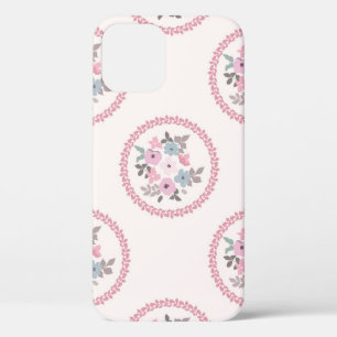 Vintage feedsack pattern in small flowers. Millefl iPhone 12 Case