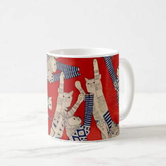 Vintage Feline Fabric Mug