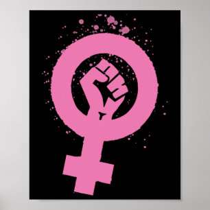 Vintage Feminism Symbol Design Poster