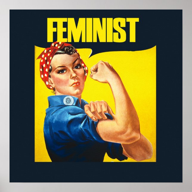 Vintage Feminist Rosie Riveter Poster (Front)