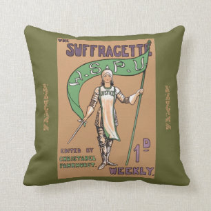 Vintage Feminist Suffragette Cushion