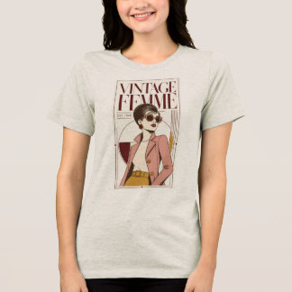 Vintage Femme 1960s Fashion Women's Graphic Tri-Blend Shirt