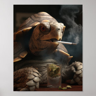Vintage Femme Fatale with a Cigarette Poster