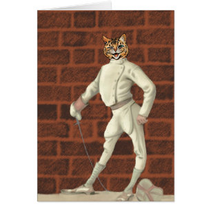 vintage fencing cat