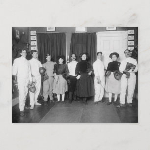 Vintage Fencing, early 1900s Postcard