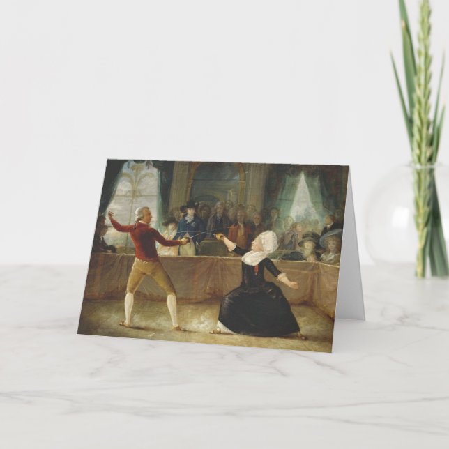 Vintage Fencing Note Card (Front)