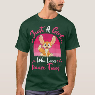 Vintage Fennec Fo Lover Just A Girl Who Loves Fenn T-Shirt