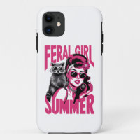 Vintage Feral Girl Summer Opossum Funny Racoon