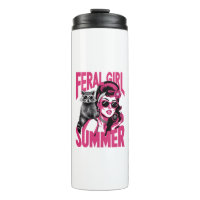 Vintage Feral Girl Summer Opossum Funny Racoon 